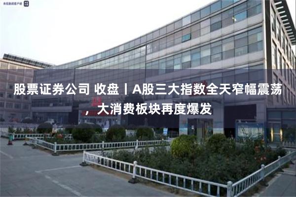 股票证券公司 收盘丨A股三大指数全天窄幅震荡，大消费板块再度爆发