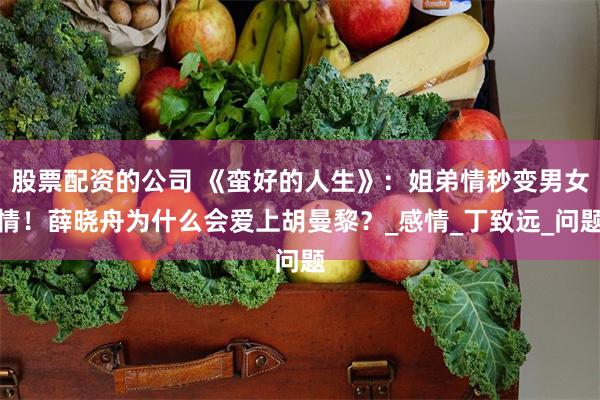 股票配资的公司 《蛮好的人生》：姐弟情秒变男女情！薛晓舟为什么会爱上胡曼黎？_感情_丁致远_问题