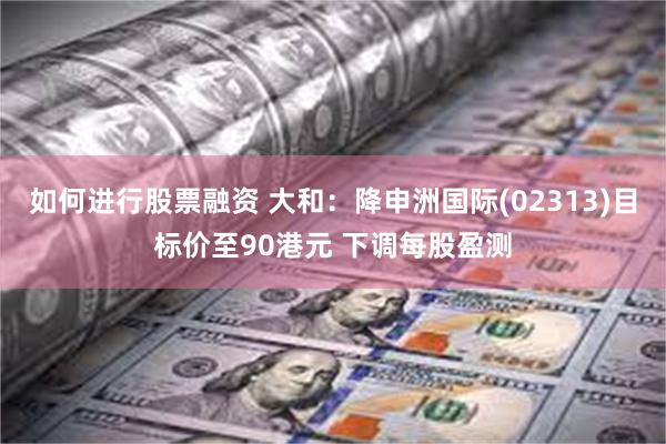 如何进行股票融资 大和：降申洲国际(02313)目标价至90港元 下调每股盈测