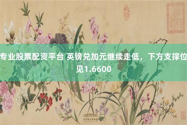 专业股票配资平台 英镑兑加元继续走低，下方支撑位见1.6600