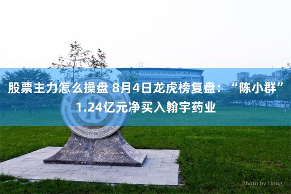 股票主力怎么操盘 8月4日龙虎榜复盘：“陈小群”1.24亿元净买入翰宇药业